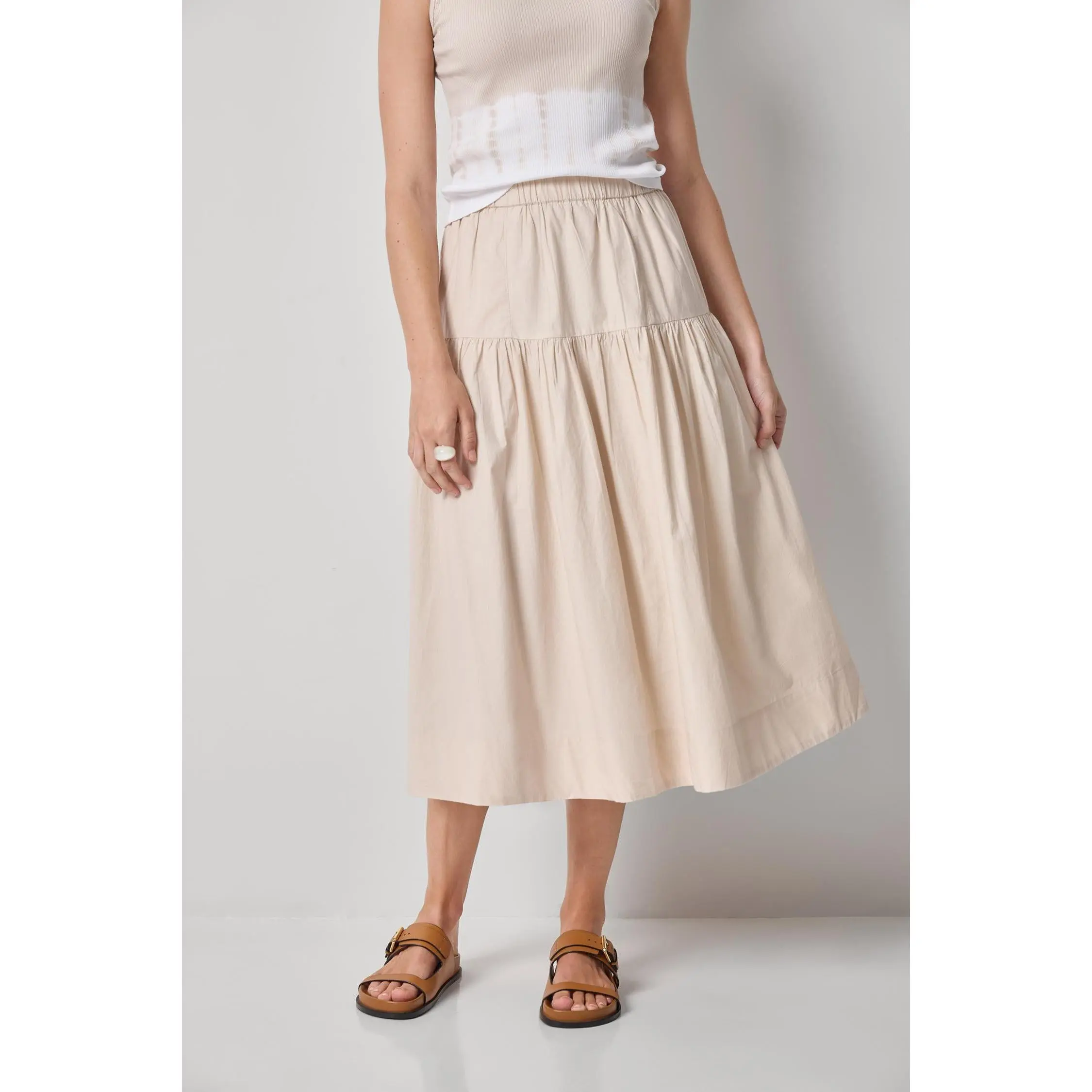 Poplin Yoke Skirt