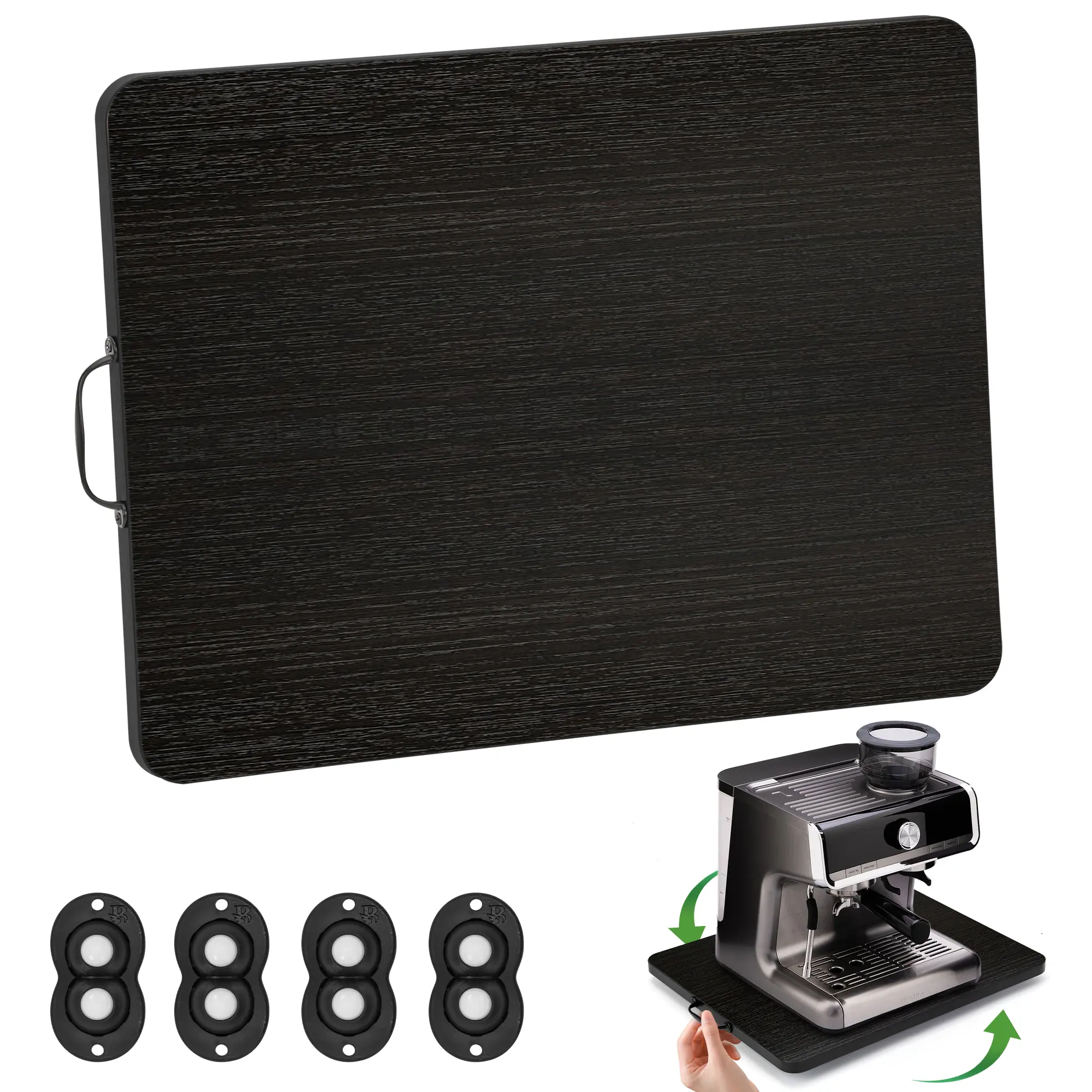 Appliance Slider, Sliding Tray for Coffee Maker, Coffee Pot Slider for Countertop, 360° Rolling Tray Appliance Slider for Kitchen Appliances