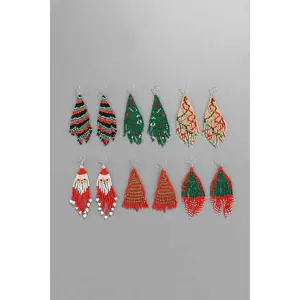 Christmas Beaded Earrings
