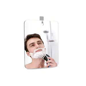 Anti-fog Mirror, Wall Mounted Anti-fog Mirror, Bathroom Mirror with Adhesive Hook, Home Decor, Square Mirror for Bathroom, Bedroom, Living Room, Office, Home Goods, Bathroom Vanity Mirror