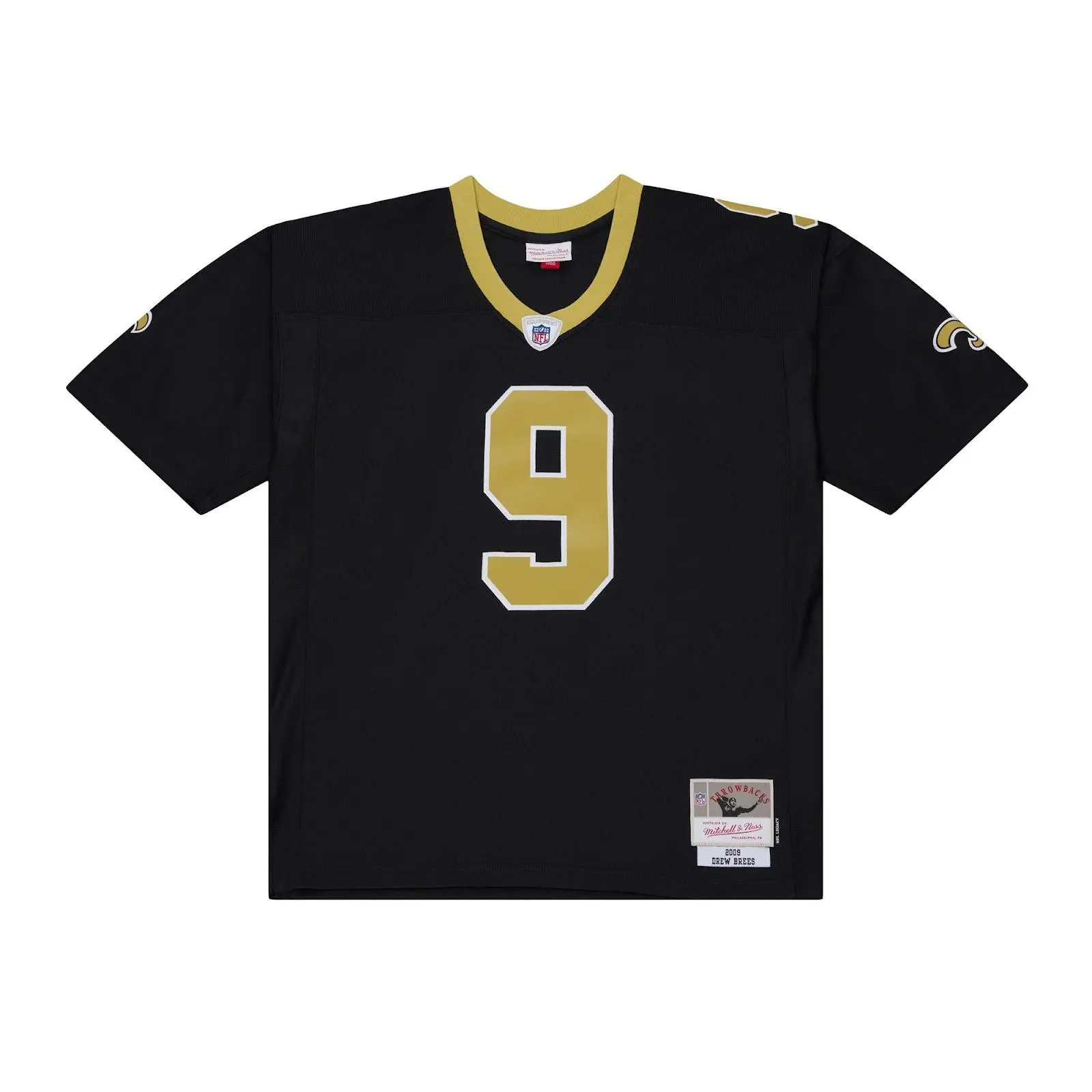Drew Brees New Orleans Saints 2009 Black Legacy Jersey NFL Throwback Mitchell & Ness