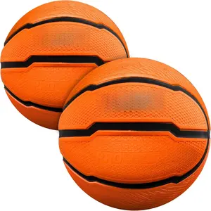 Mini Foam Basketballs - Indoor + Outdoor Foam Balls - 5" Inch Basketballs for Mini + Over the Door Hoops - 2 Balls Included - Orange