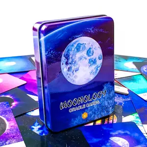 Moon God Tarot Card Game Set, Iron Box Packaging, Paper Manual Included, Fun Mystery Card Game for Parties, Friends and Family Gatherings