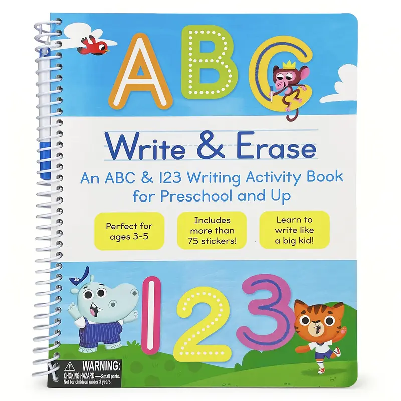 Write & Erase ABC and 123 -- Cottage Door Press - Spiral