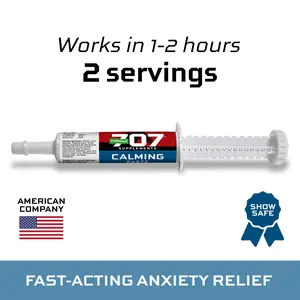 Formula 707 Calming Paste for Horses - Fast-Acting & Show-Safe Anxiety Relief - 2 Servings Per Tube