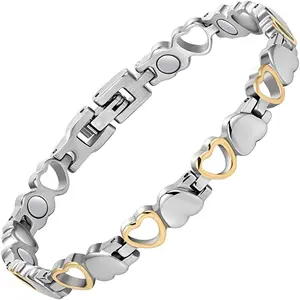 [Two-Tone Love Gift] Magnetic Bracelet 1pc, Two-Tone Design, Love, Ideal Surprise Gift for Her on Valentine's Day Y2K
