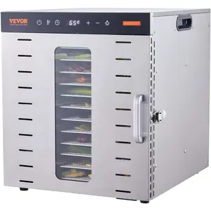 VEVOR Food Dehydrator Machine, 8 Stainless Steel Trays, 400W Electric Food Dryer with Adjustable Temperature 24-Hour Timer, Food Dehydrator for Jerky, Meat, Fruit, Vegetables, Herbs, Dog TreatsVEVOR Super Brand Day