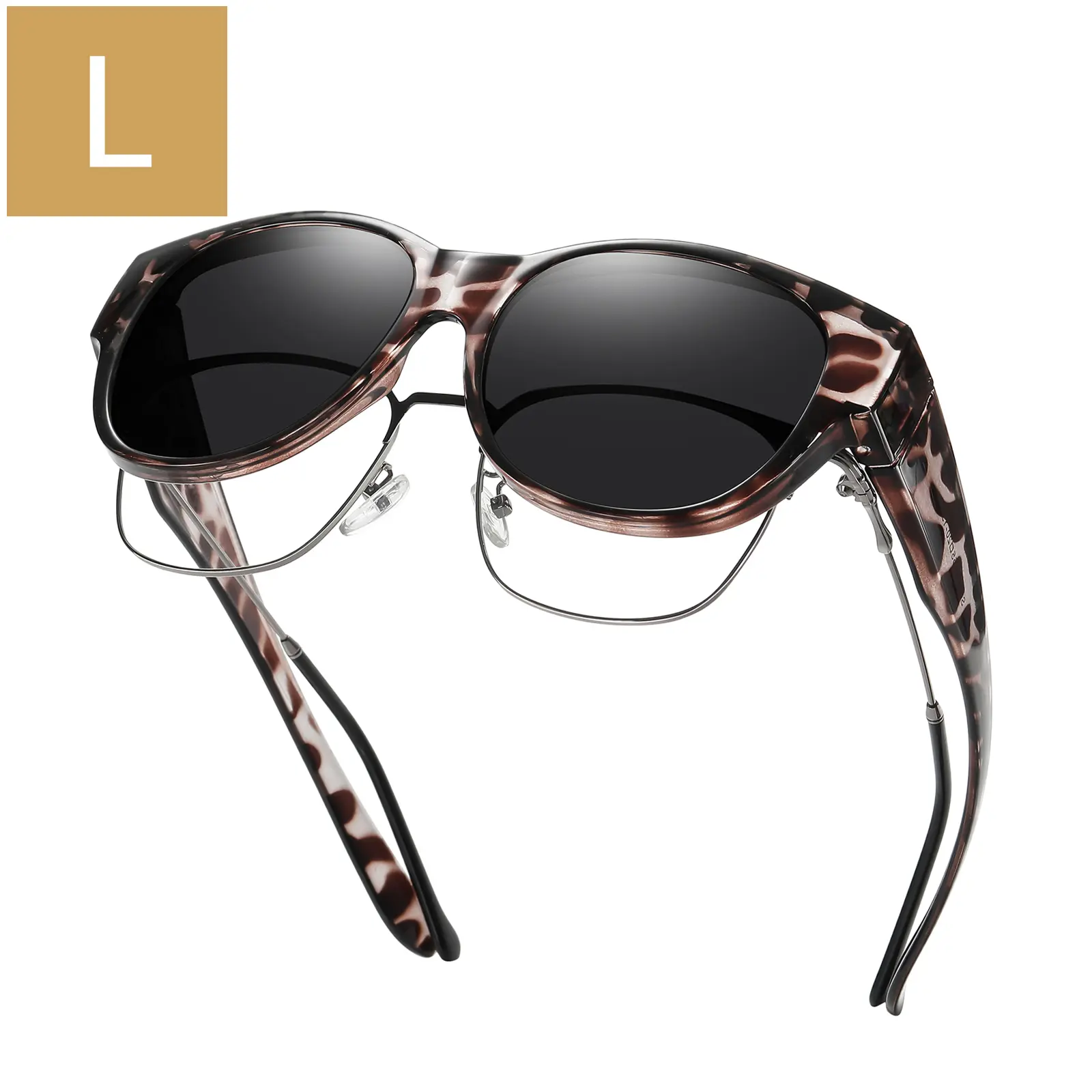 White Tortoise Frame Grey Lens