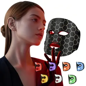 2026 New Facial Light Therapy Device, Seven Color LED Home Use Facial Mask, Led Face Mask, Skin Revitalizing Effect, Portable Easy to Use, Ideal Gift