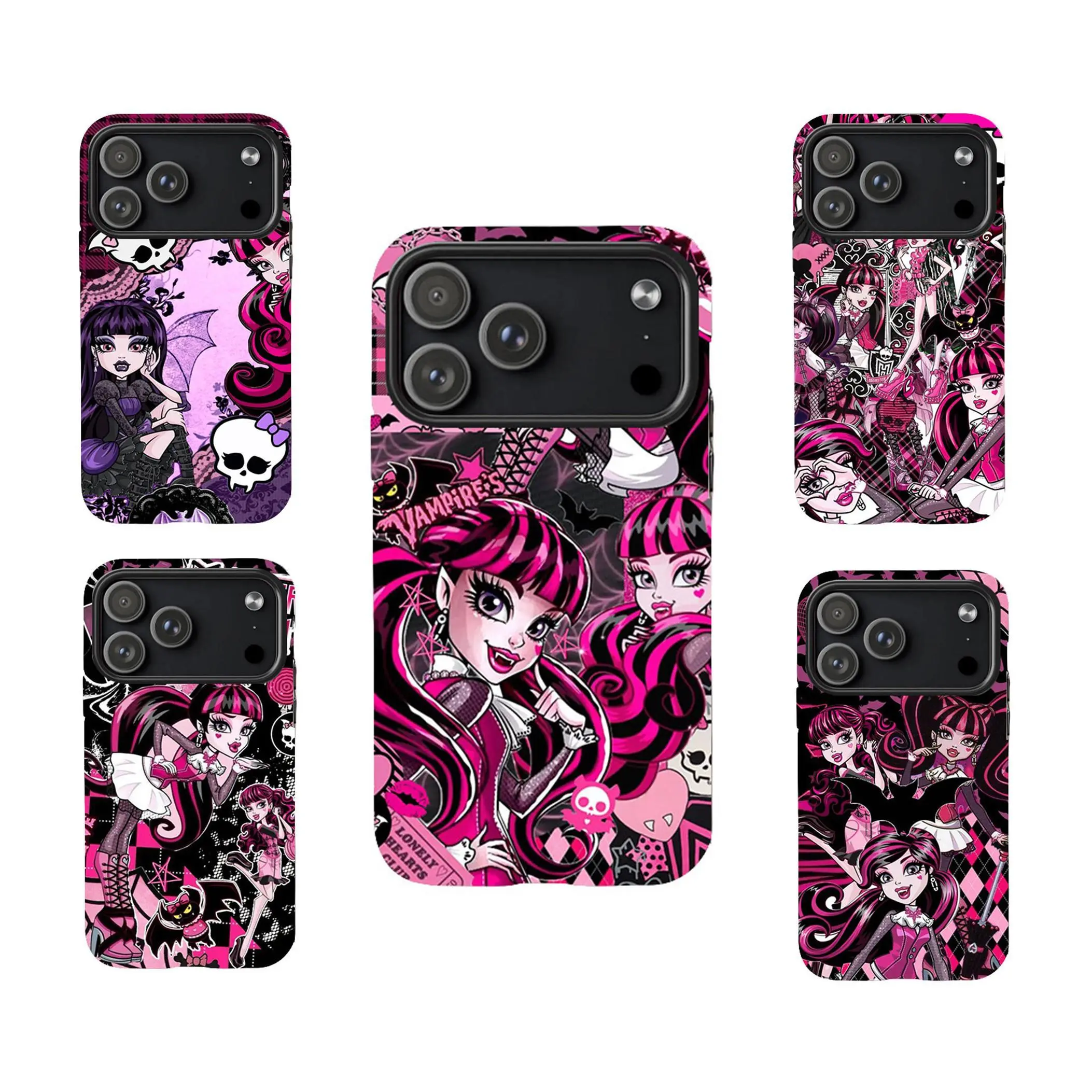 Monster High Cool Draculaura Glossy Phone Case For IPhone 17-11, Pro Max, Pro Plus, and Samsung S26-23 Safety Case