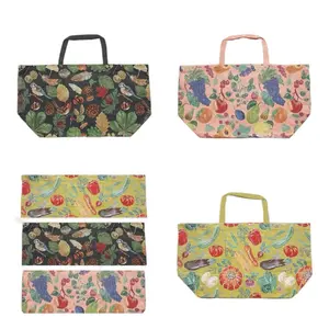 Nathalie Lete tapestry large MARKET bag! Tote bag. Fruit, nature, vegetables! YOU CHOOSE! small peonies poppies unique two tone beach essentials boat and big bags