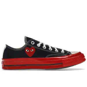 Converse Unisex Chuck Taylor All Star 70 Ox Comme des Garcons PLAY Black Red Midsole, from StockX