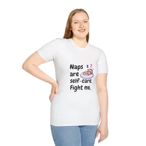 Naps Are Self Care Fight Me TShirt Cute Sleeping Cloud Tee
