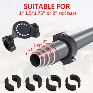 UTV Gas Can & Water Tank Holder Bracket, Bolt-On Easy Install Kit with Secure Grip, Adjustable Sizes for 1"-2" Roll Bar, Universal Fit Compatible with Polaris RZR, Can-Am Maverick X3, Honda Talon, Kawasaki KRX1000, Pioneer Fuel Oil Containers
