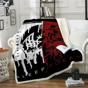 Sleep Token Fannel Blanket Weighted Take Me Back to Eden, Chunky knit Trending 2024 Retro 11225MT59 TDT, Size 30x40", 50x60", 60x80",  40X50"