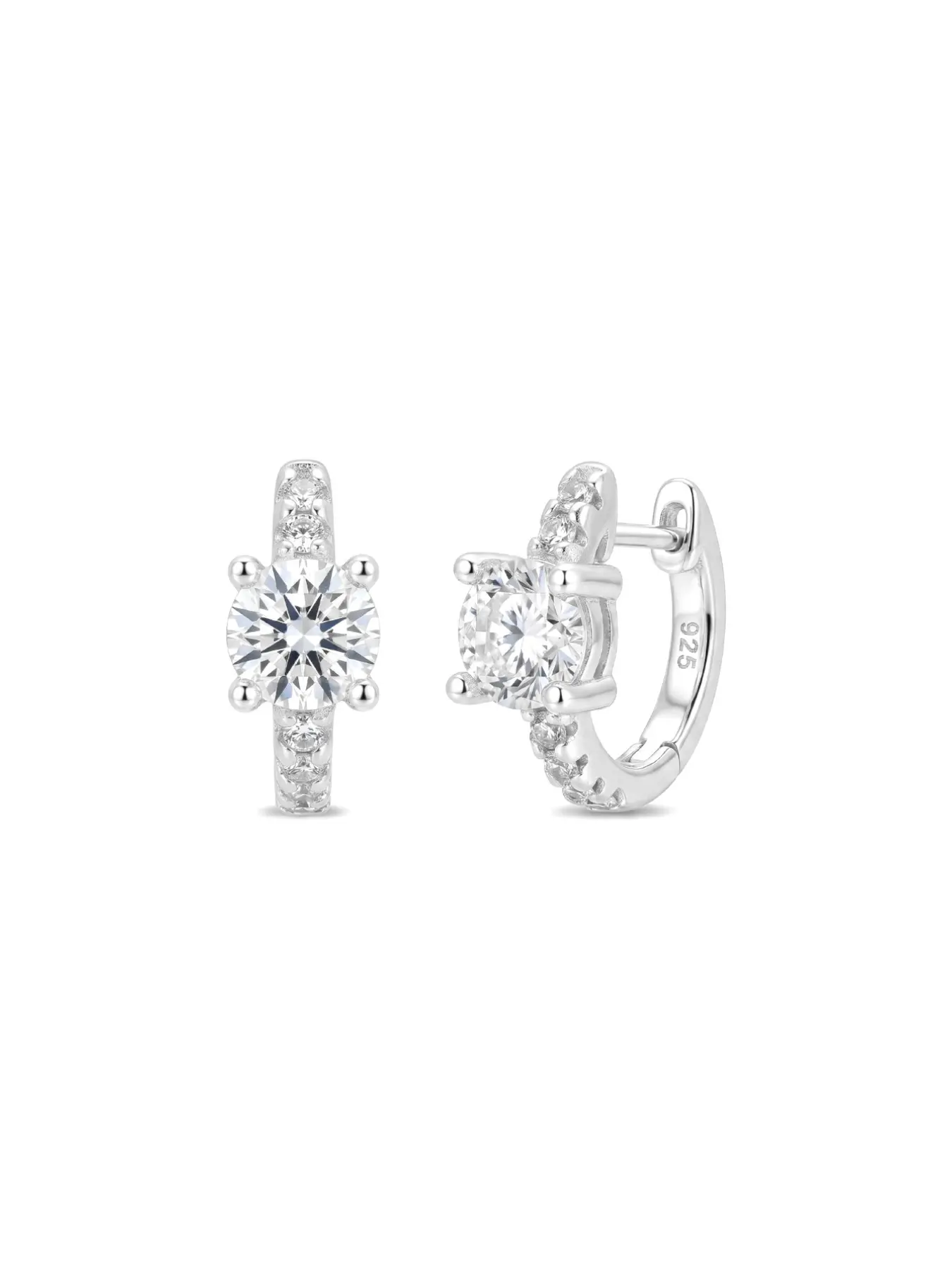S925 Silver Zircon Earrings for Women, Hypoallergenic, Elegant Style, Bride Earrings, Bridesmaid Earrings, Perfect for Weddings, Daily Wear, Gift Box Included