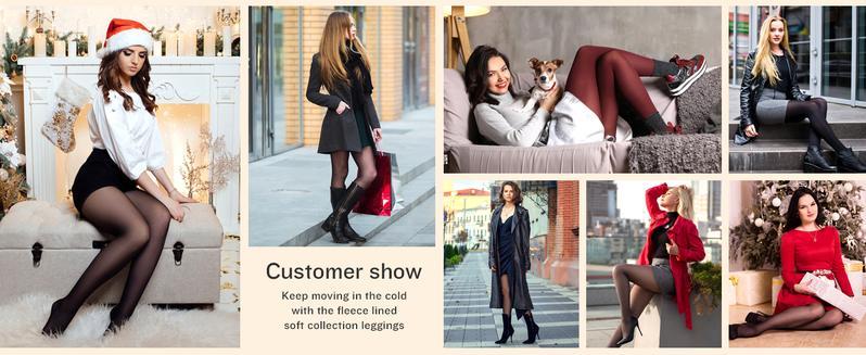 Tivira Fleece Lined Tights for Women - Original Fake Translucent Winter Thermal Leggings, High Waisted Snatched Tummy Control Magic Pantyhose, 5 Skin Tones, Size XS-3XL, Closed Foot, Thick Warm Sheer Look for Fall Winter, Compression Band One Seam