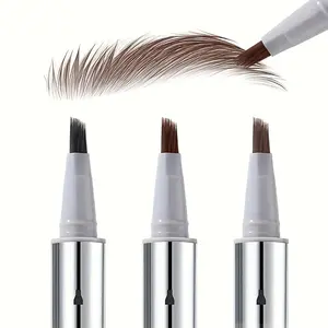 Men'S Beard & Eyebrow Pencil - Long-Lasting Waterproof 12Hr, Multi-Bristle Design for Natural Wild Beards & Hairline, Effortless Application for Beginners, Black/Gray Khaki Brown, Perfect for Weddings, Halloween, Christmas Makeup Gift