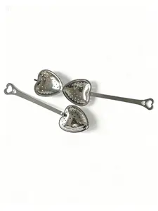 2 Pcs Tea Infuser Spoon Tea Spoon for Loose Teas Heart Shaped Teas Steeper Stainless Steel Fine Mesh Strainer