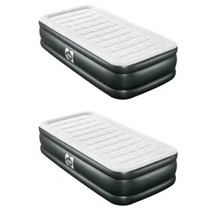 Sealy Tritech Twin 18" Air Mattress Bed 2 Person with Built-In AC Pump, 2 Pack