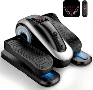 FBTUnder Desk Elliptical Machine,Electric Leg Exerciser for Seniors,11 Adjustable Speeds&11 Modes with Remote Control,Elastic Rope,Manual&Auto Mode for Home Office