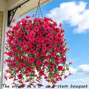 New Faux Vine Floral Decor for Home Decoration—Featuring Realistic Eucalyptus Leaves. Ideal for Weddings, Garden Decor, Anniversaries, Holidays, and Other Occasions. UV-Resistant. A Perfect Mother's Day Gift. Artificial Flowers for Outside