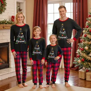 REDWOON Christmas Pajamas For Family, Cute Christmas Tree Xmas Pajamas Family Christmas Pjs Matching Sets Holiday Nightwear Jammies