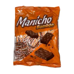 Manicho Bombón 380g Milk Chocolate with Peanut - 100 units. Ideal for Snacking and Dessert - Perfect Treat for Chocolate Lovers