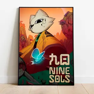 Nine Sols Game Poster, Minimalist Gaming Room Wall Decor, Computer Game Wall Art, Gamer room Decor