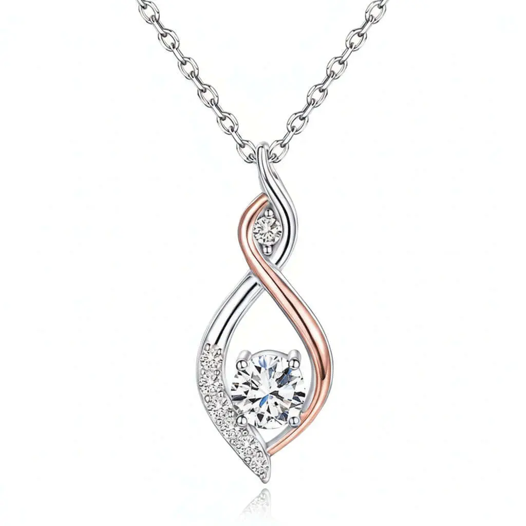 Stylish Two-Tone Smart Necklace with Elegant Electroplating