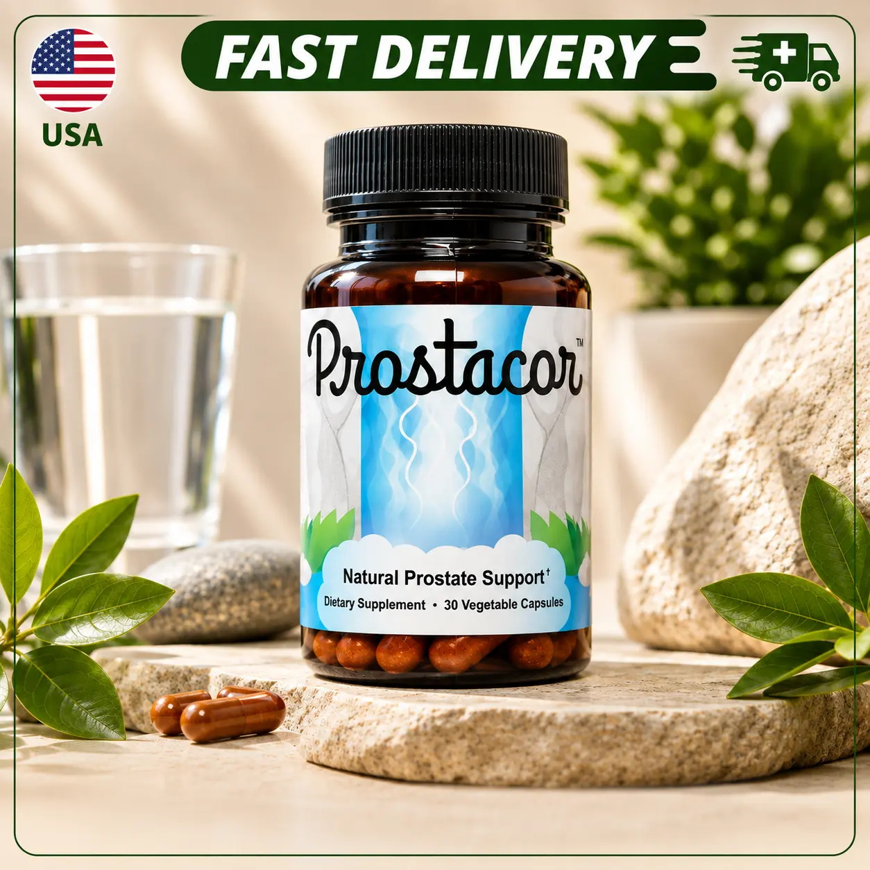 Men's Nettle Extract Healthcare Edible Diet Supplement Capsules - Plant-Based Vegan Formula, Non-GMO, Gluten-Free, 30 Count