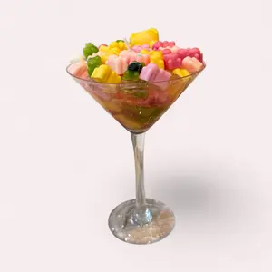 Gummy Bear Gel Candle: Handmade Candy Candle in Martini Glass