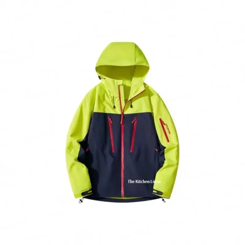 Unisex Hooded Windbreaker Jacket Lightweight Water Resistant Casual Coat