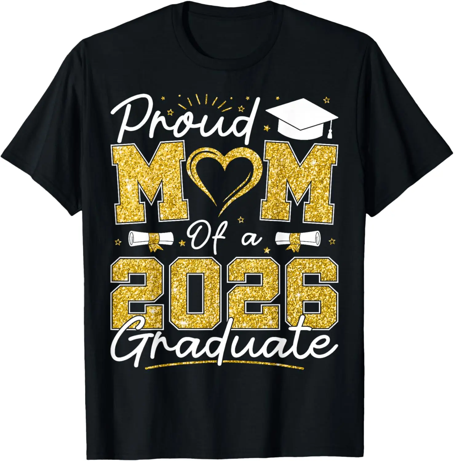 Proud Mom of A 2026 Graduate Senior 2026 Grad Family T-Shirt