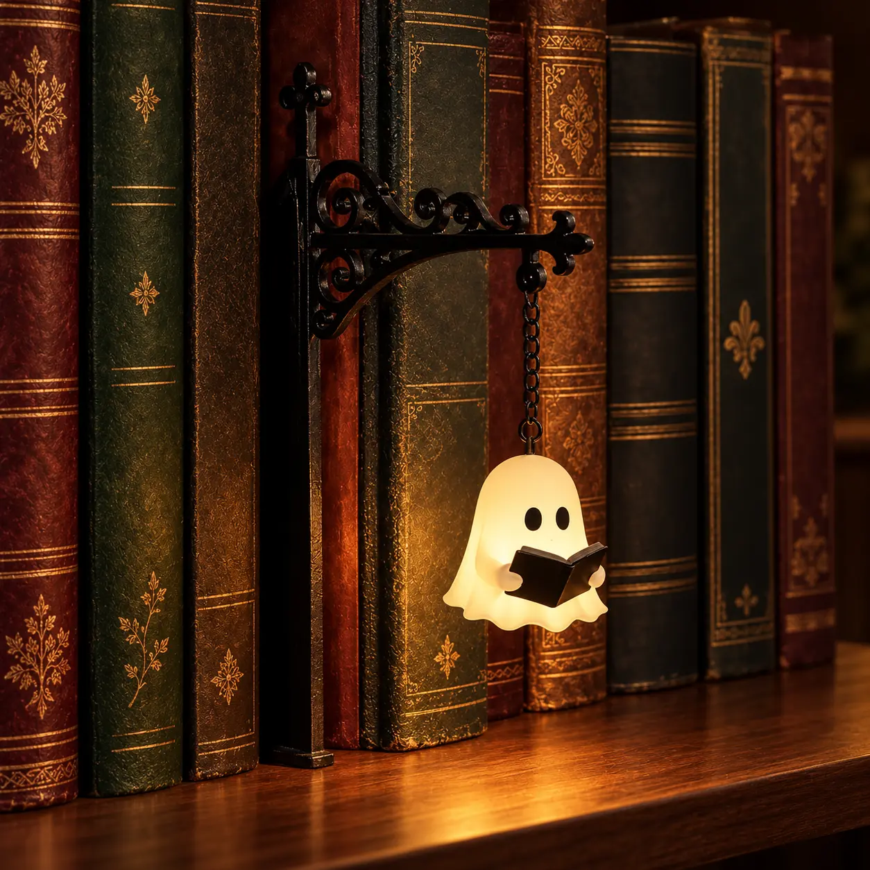 1PC Warm White LED Hanging Bookshelf Lantern - Soothing Soft Glow Lamp for Bedroom Reading Nooks, Library Shelves, Halloween Gift for Book Lovers, Indoor Room Lights Home Decor Supplies