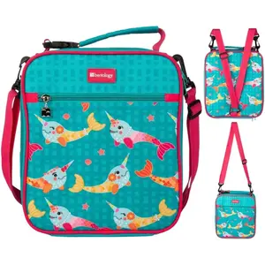 Convertible Insulated Reusable Lunch Bag Tote For Kids & Adults - Unique Straps Converts to a Lunch Box  Shoulder Bag  Or Backpack for School or Work