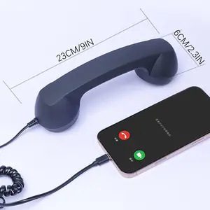 Wired Type-C port Mobile Calls Telephones Receiver Antique Style Call phone Accessory Play Clear Calls Handset Headset Companiont earphone headphone data cable