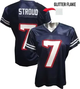 Custom Womens Blinged Football NAVY Stroud Jersey SIZE SMALL