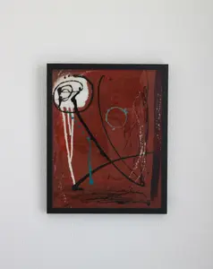 Angela Dickerson Red Orbit Original Framed Artwork