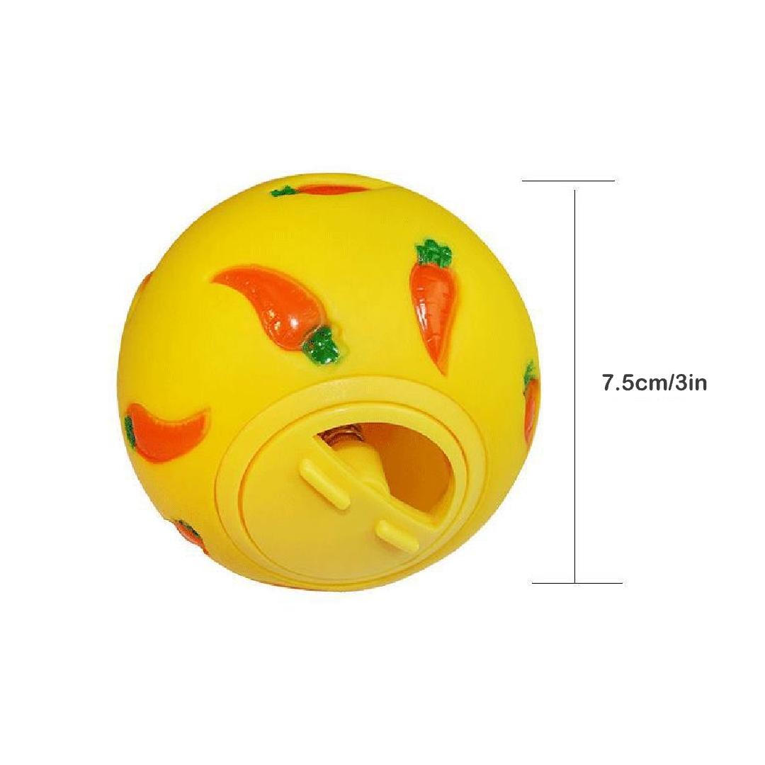 Rabbit Treat Ball Toy – Chew & Gnaw Interactive Ball, Slow Feeder for Rabbits, Guinea Pigs & Hamsters