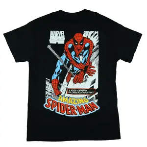 Marvel Comics Shirt The Amazing Spider-Man Front And Back Print Short Sleeve tee