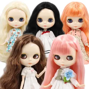 ICY DBS Blyth doll 1/6 BJD customized nude joint body with white skin, glossy face, girl gift, toy