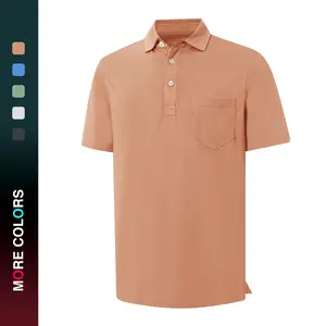 MAELREG Men's Polo Shirts Short Sleeve Soft Lightweight Cotton Blend with Pocket Summer Casual Daily Wear