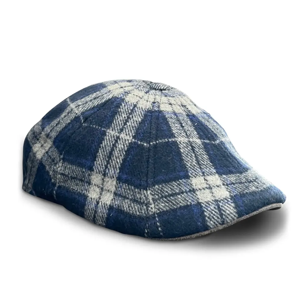 The Distillery Boston Scally Cap - Blue Mash Plaid