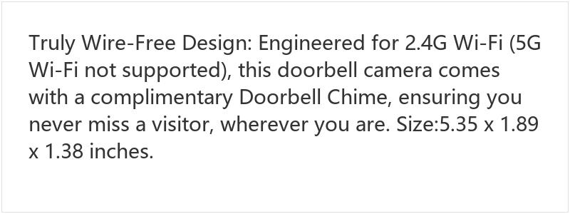 Wireless Video Doorbell Camera with Chime Ringer, Battery Powered, Smart AI Human Detection, 2.4G WiFi, 2-Way Audio, Night Vision, Cloud Storage, Easy Installation Home Security Door Bell