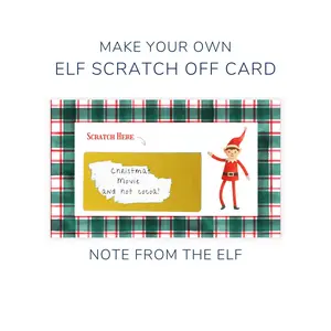 Watercolor Elf Christmas Scratch-off Cards