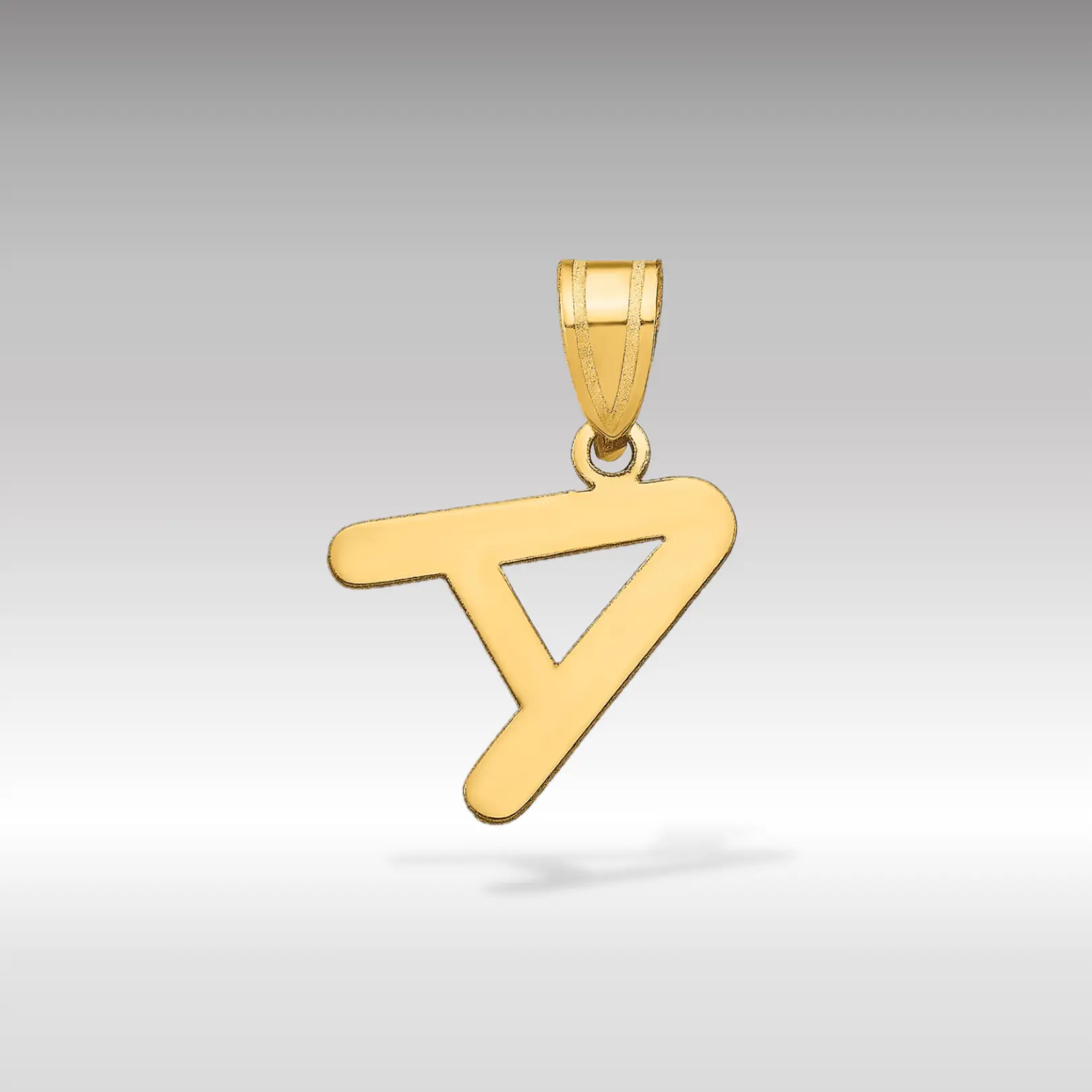 14K Gold Polished Letter 'A' Initial Charm - Model YC1441