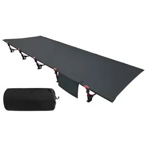 Portable Camping Cot Sleeping Cot Ultralight Backpacking Cot Bed for Outdoor Hiking Travel Beach Mountaineering (Black)