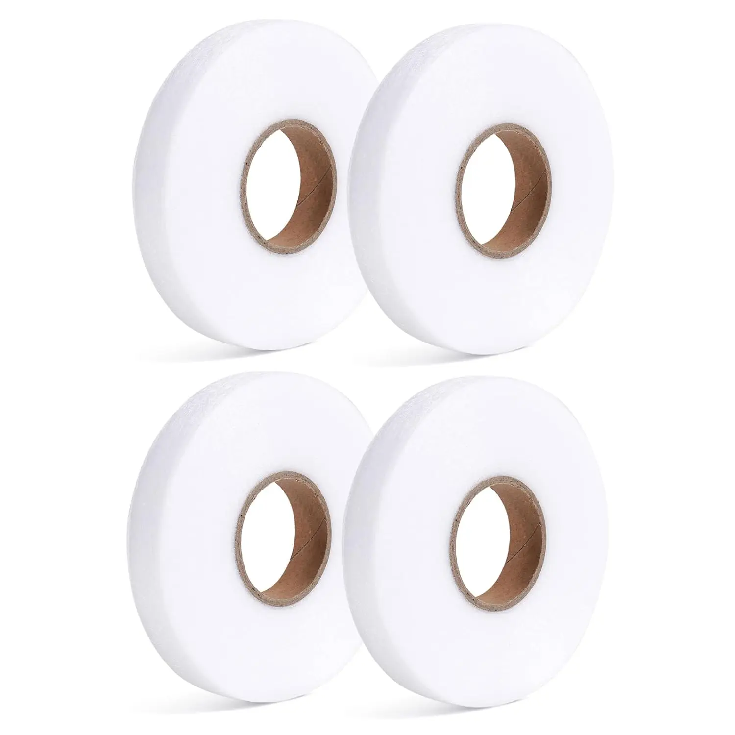 280 Yards Iron On Hemming Tape - 4 Rolls 1.5 cm x 70 Yards Each - Adhesive for Fabric Tape No Sew Hemming Tape for Clothes Pants Dresses Curtains, White
