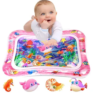Tummy Time Mat Premium Baby Water Play Mat for Infants and Toddlers Baby Toys for 3 to 24 Months, Strengthen Your Baby's Muscles, Pink Theme Toys